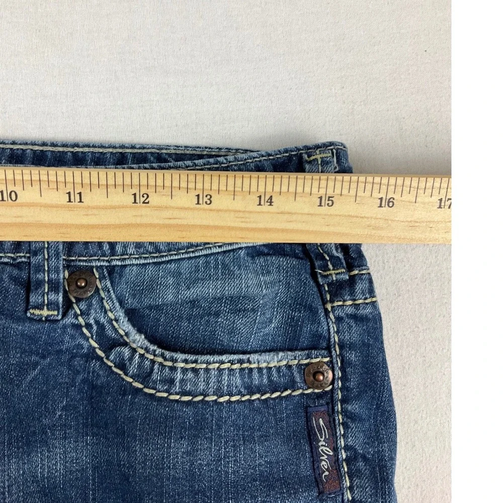 Silver‎ Jeans Pioneer Womens W29 L33 (fits 30x31) Blue Bootcut Low Rise Denim